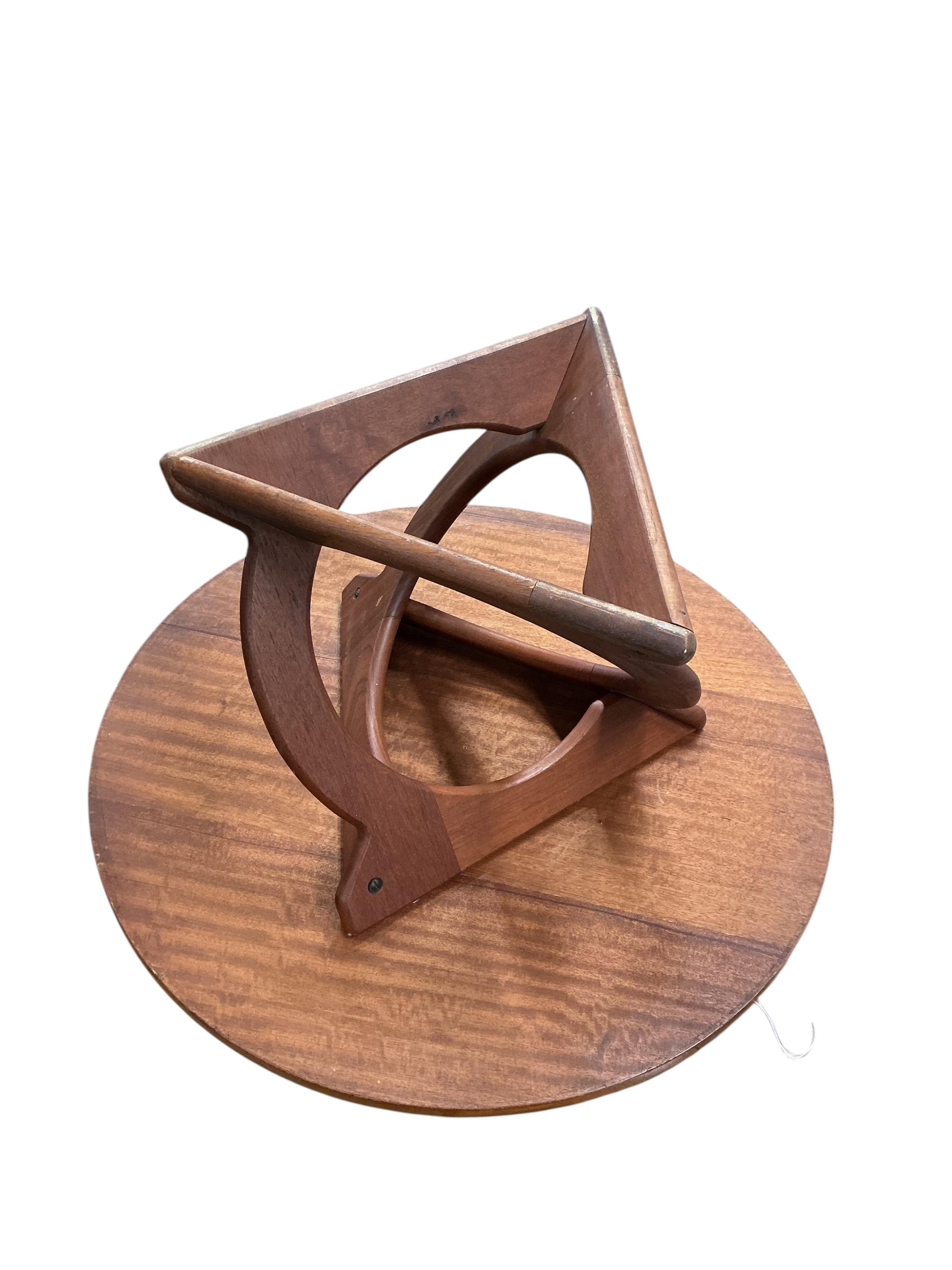 Soren Georg Jensen for Kubus, a mid century circular teak coffee table, diameter 79cm, height 40cm